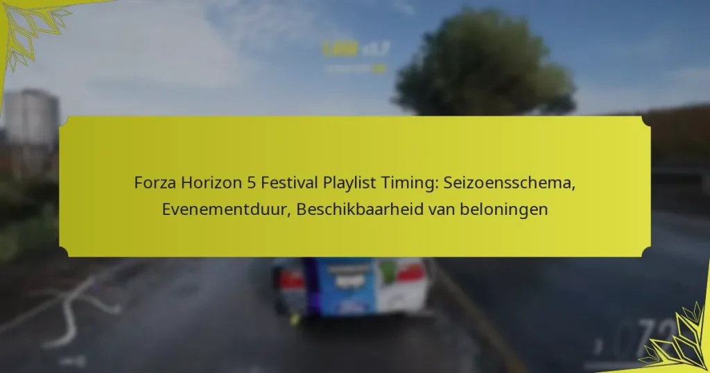 Forza Horizon 5 Festival Playlist Timing: Seizoensschema, Evenementduur, Beschikbaarheid van beloningen
