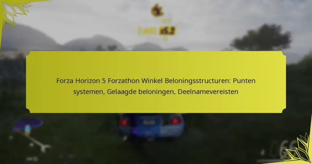 Forza Horizon 5 Forzathon Winkel Beloningsstructuren: Punten systemen, Gelaagde beloningen, Deelnamevereisten