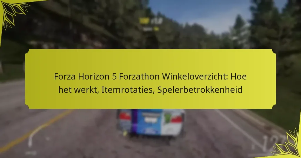 Forza Horizon 5 Forzathon Winkeloverzicht: Hoe het werkt, Itemrotaties, Spelerbetrokkenheid